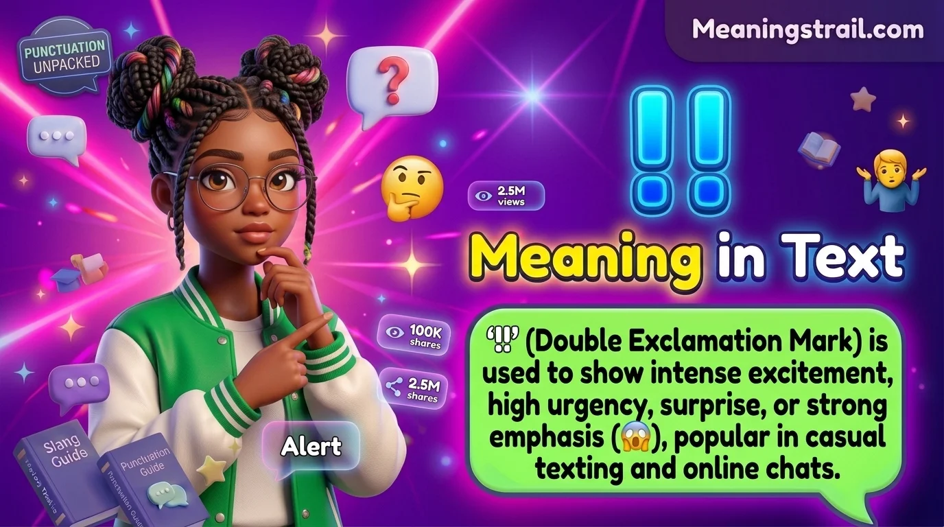 Double Exclamation Mark Meaning in Text